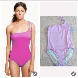 J Crew one shoulder lavender purple one piece 2091